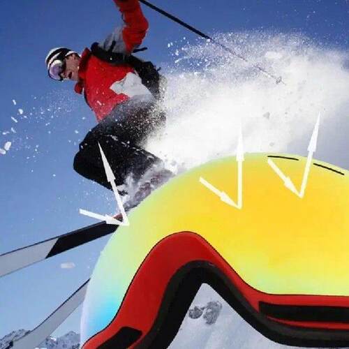 Ski Goggles Large Comma Spherical Sled Sports Glasses