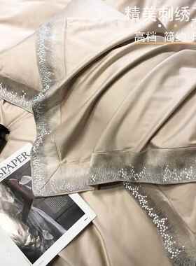 欧式10支被长绒棉四件4套全棉纯SYSH棉00床单套酒1店裸睡床上用品