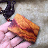 海南黄花梨老料子十二生肖雕刻牌子背面本命挂脖手把玩收藏文玩