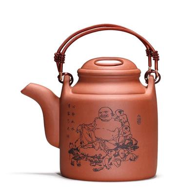 I9EK手工矿紫砂茶壶宜兴紫砂壶 特大紫砂壶 提梁壶 凉茶大水壶