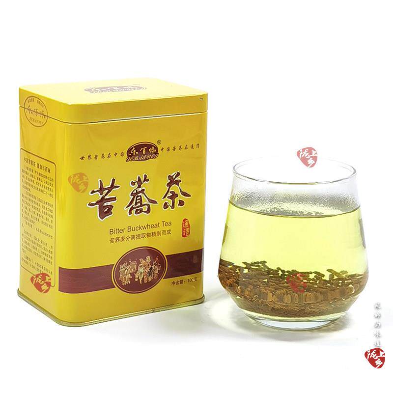 甘肃通渭特产 乐百味苦荞茶小铁盒装100克 高山苦荞茶荞麦茶