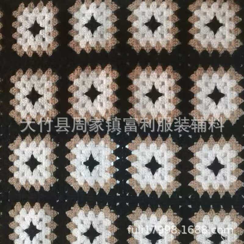 定制仿手钩面料花边可染色刺绣仿手工衣服多色双色布匹