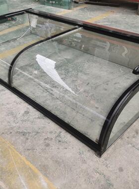 餐饮玻璃展示柜订做玻璃罩圆弧玻璃罩玻璃蛋糕柜售饭台玻璃罩定制