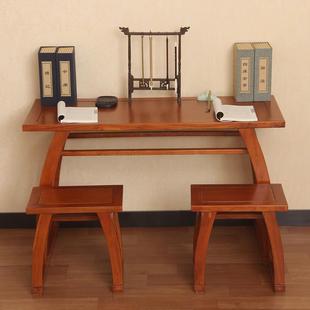 需定制古风国学桌幼儿园课桌学生书法课桌椅书法桌家用书画桌案翘
