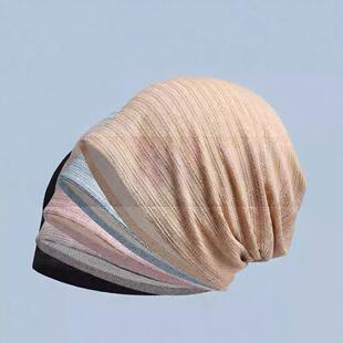 戴着睡的帽子女款防风老年人晚上带头套月子保暖不压头发防乱发
