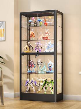 陈列柜玩具展示架柜子透明乐高展柜家用模型带灯玻璃柜手办展示柜