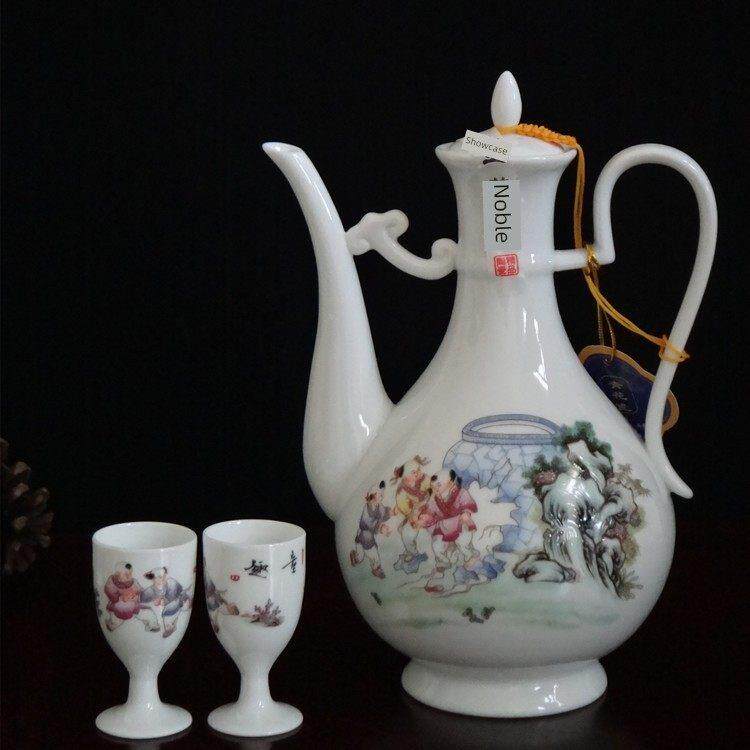 采购产品景德镇陶瓷家用酒具，烧瓶，酒杯，高脚杯，覆古中国白酒