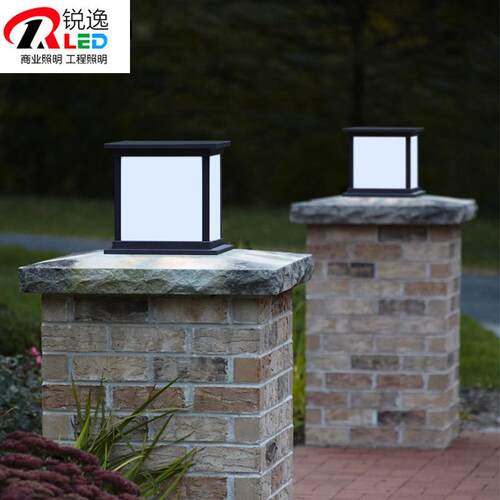 小柱头灯民宿太阳能防水庭院LED花园别墅大门围墙灯太阳能庭院灯