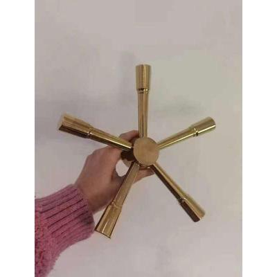 保险柜实心把手保险箱手把门财务箱锌合金门拉手5角手柄金属锁具