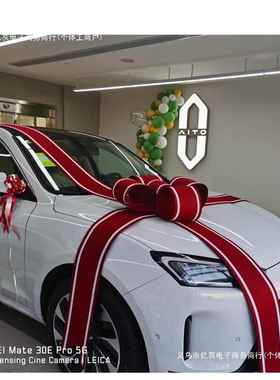 交车仪ELO式蝶用品蝴结大红花汽车4店展厅车布置新交提蝴结装蝶饰