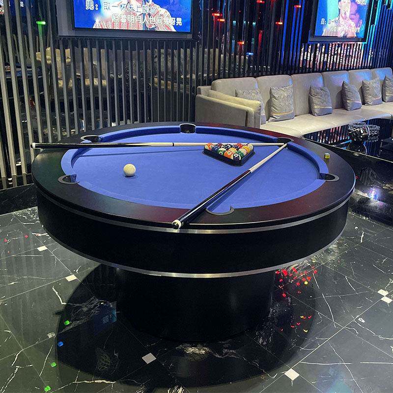 圆形台球桌个性酒吧KTV桌球台美式黑8多功能轰趴馆室内标准型成人