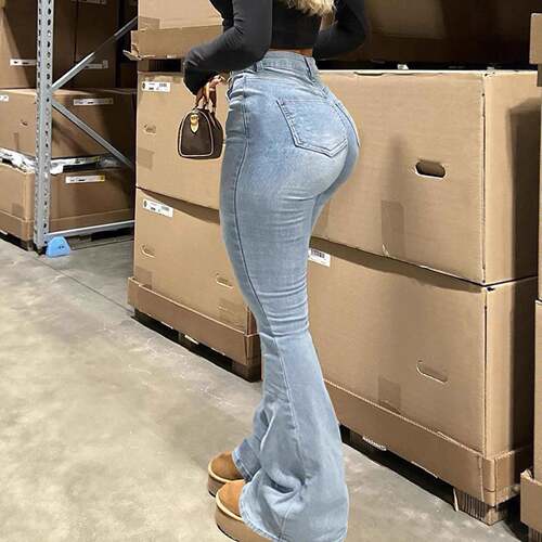 Flying Monkey Vervet Jane Distressed Rise Fray Hem Bootcut