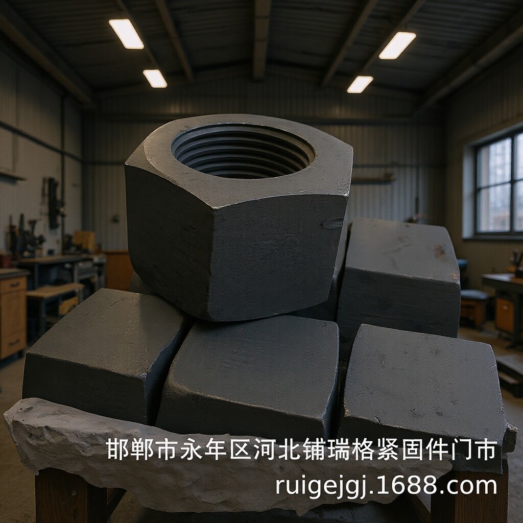 特大高强度细扣螺母反扣螺母M8080厚特大螺母