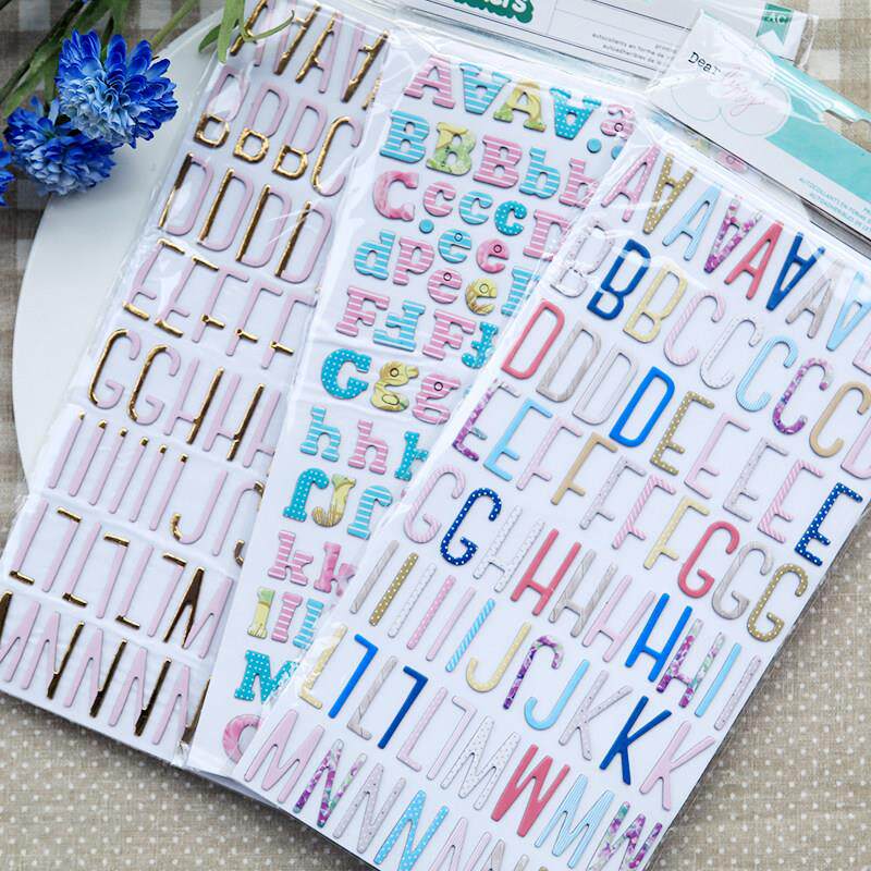 兔子家立体纸板字母贴纸多款可选 手账BABY相册装饰junkjournal