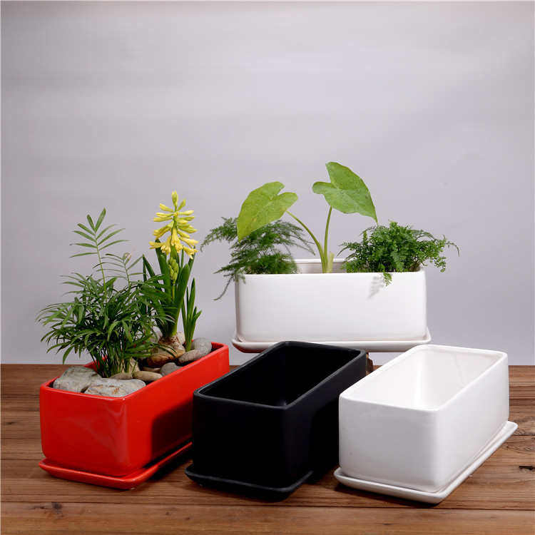 一个包邮大号长方形30厘米带底盘底托花盆阳台种菜盆白色红色黑色,鲜花速递/花卉仿真/绿植园艺,花盆,淘宝优惠券,粉丝福利购,淘宝优惠卷