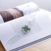 幸运草玻璃风铃装 饰户外家用挂饰透明铃铛挂件定制手工夏日礼物