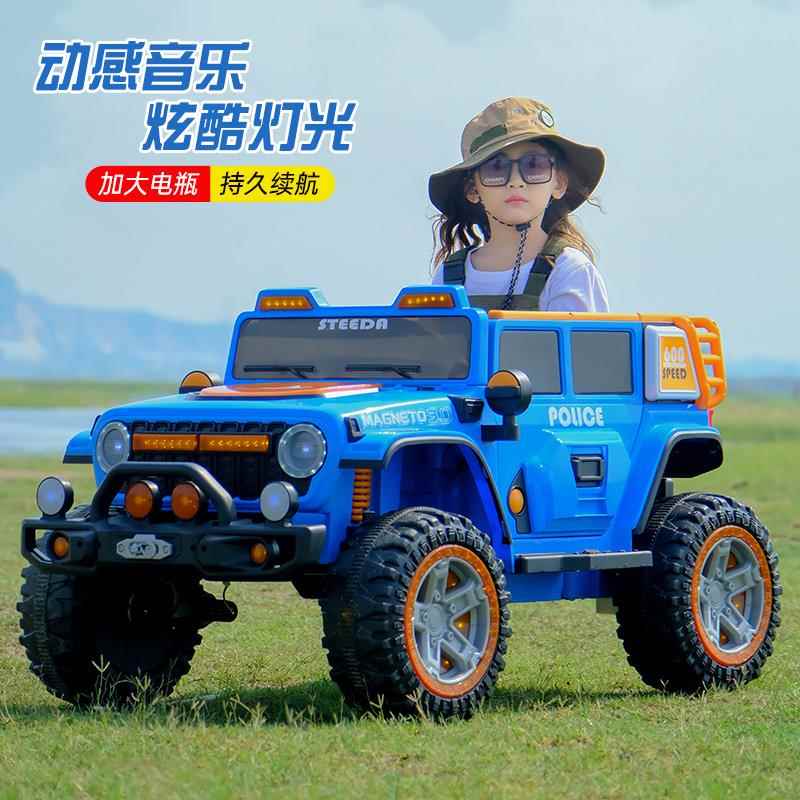 正品坦300克儿童电动车四轮汽车车四驱越野宝宝坐带遥控玩具可人