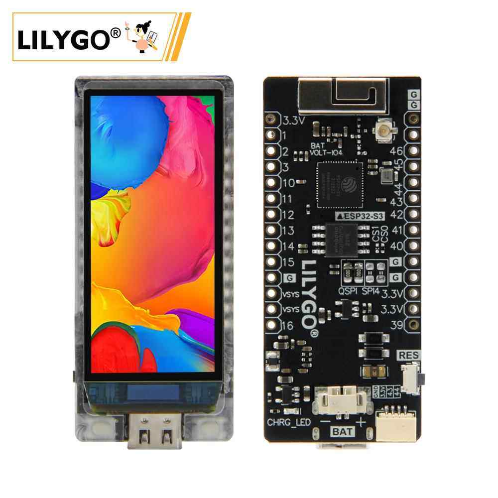 LILYGO T-Display-S3 AMOLED显示开发板 ESP32-S3触控学习板
