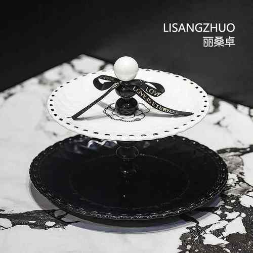 法式LSZ0000J古轻奢果盘陶瓷意创果盘收纳家用客厅桌水面装饰复茶