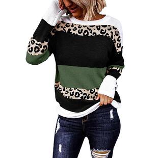 Fall Sweaters Round Neck Striped Cute Winter Pullover