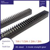 直齿条45钢3模正齿条1米1.5米2米3米可非标定做齿轮齿条高频淬火