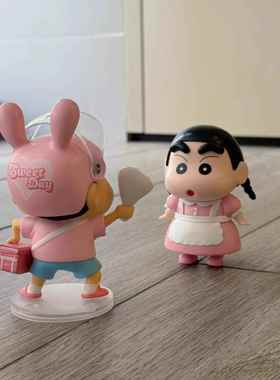 蜡笔小新桌面摆件客厅玄关电视柜小摆件情侣礼物治愈情绪创意礼物