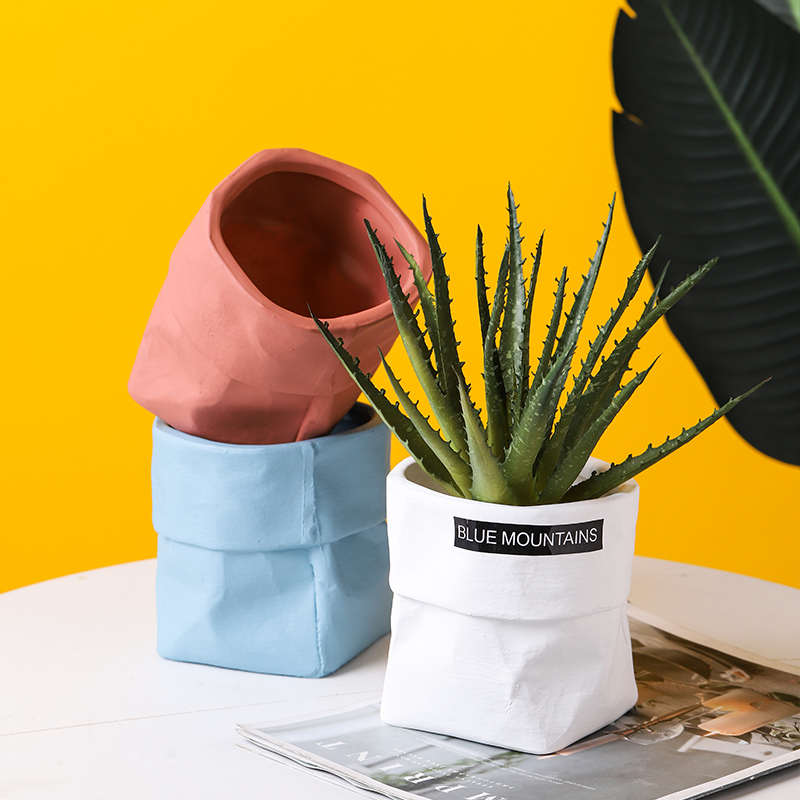 陶瓷简约大号迷你小花盆盆栽创意家用绿萝多肉仙人掌兰花清道