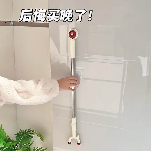 晾衣杆不会倒在地上！伸缩晾衣叉家用收纳晾衣杆一根衣架杆挑衣叉
