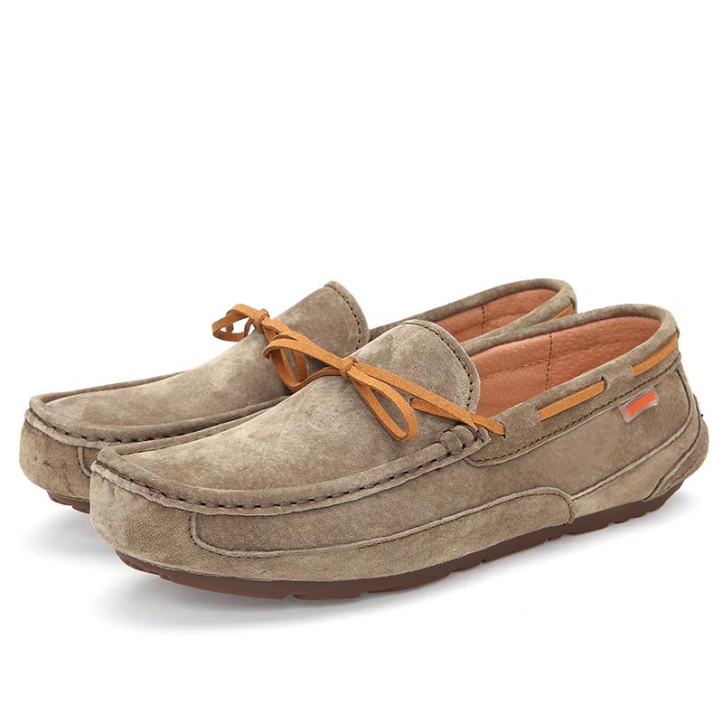 高档冬季加绒豆豆鞋男鞋鞋保暖棉二鞋加厚乐福鞋懒人防皮滑磨砂皮