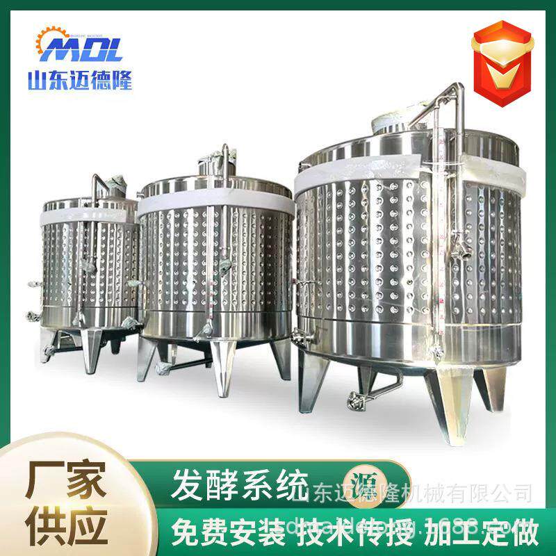 果酒发酵罐葡萄蓝莓酿酒设备白兰地蒸馏器大型红酒储存罐