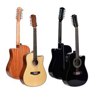 特色高品质12弦吉他电箱12弦木吉他亮光云杉面板