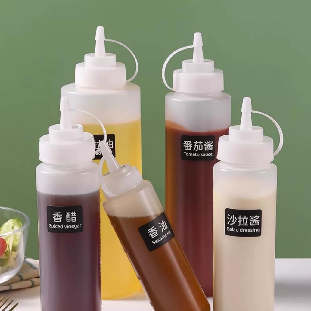 挤酱瓶沙拉酱耗油塑料尖嘴细口挤压式挤壶商用油壶日式酱汁酱料瓶