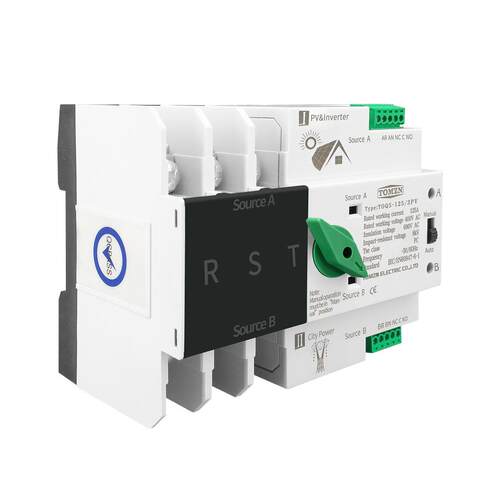 TOMZN TOQ5系列自动双电源转换开关 3P光伏 63A 100A 125A 220V