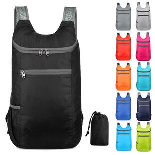 女士外出旅游背包超轻便轻便小巧双肩包多功能皮肤包折叠包超轻防