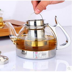 电磁炉家用烧水壶玻璃壶不锈钢内胆过滤泡茶壶电陶炉耐高温煮茶壶