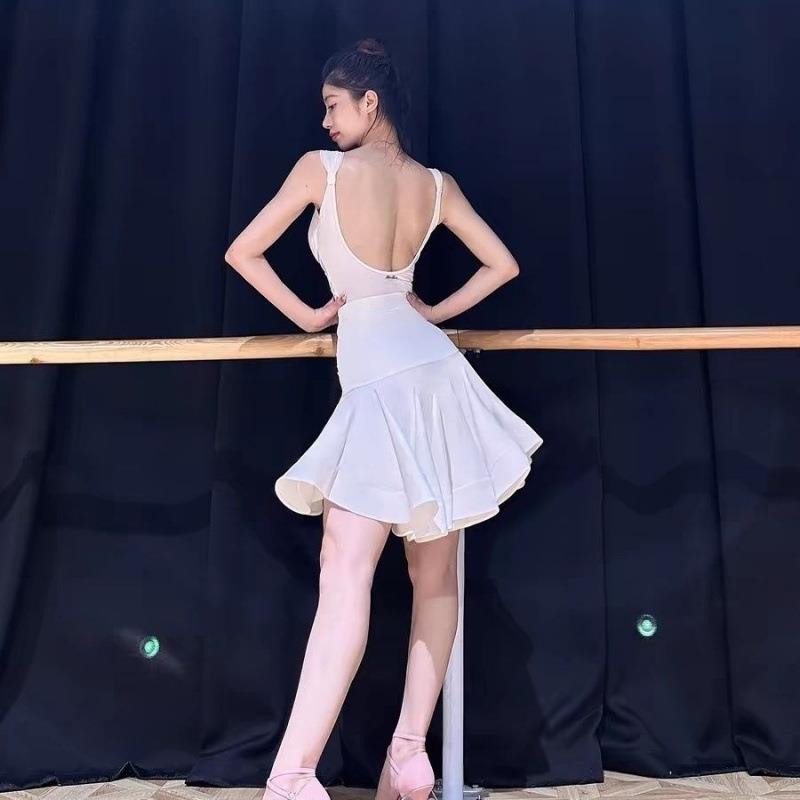 新款夏季拉丁舞服成人高级练功服吊带连体服套装舞蹈演出服拉丁舞