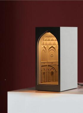 创波斯花园水台泥灯摆卧室床头件设计师25725礼物意夜灯墙角墙面