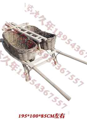 民俗民间老物件老式手推车老木车独轮小推车农村老旧木头车老农具