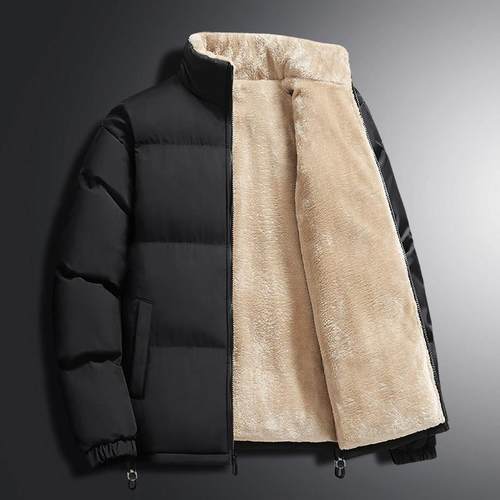 Mostarsea~加厚羊羔绒棉衣外套男士冬季新款立领防风防寒棉服夹克