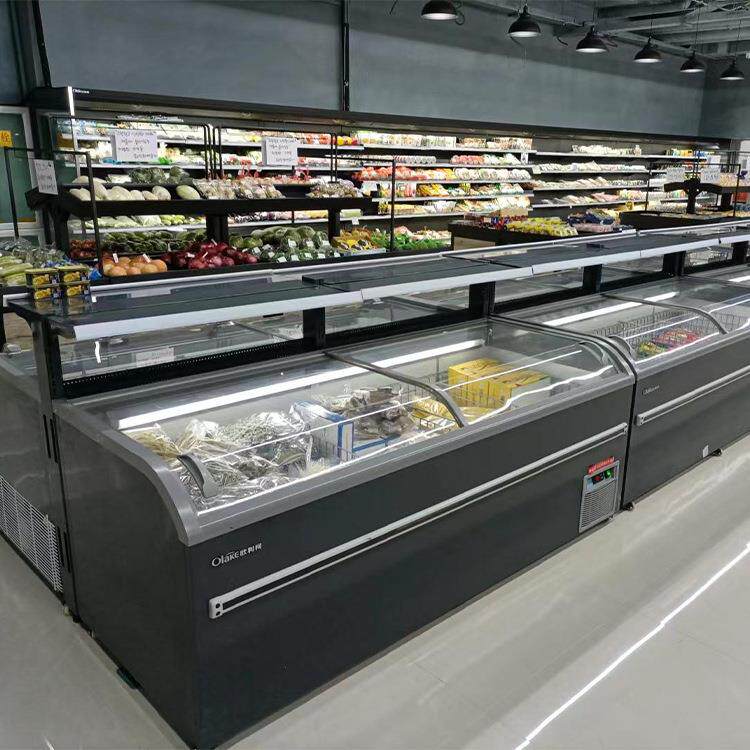 展示柜冰柜商用大容量卧式冷冻柜 食品柜自动化霜商店超市冷藏柜