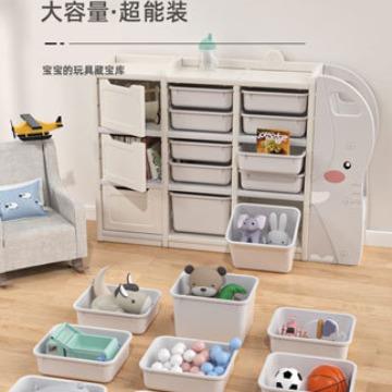 儿童玩具收纳架儿储宝宝幼置物玩具架分类整理箱AXT园书架绘本架