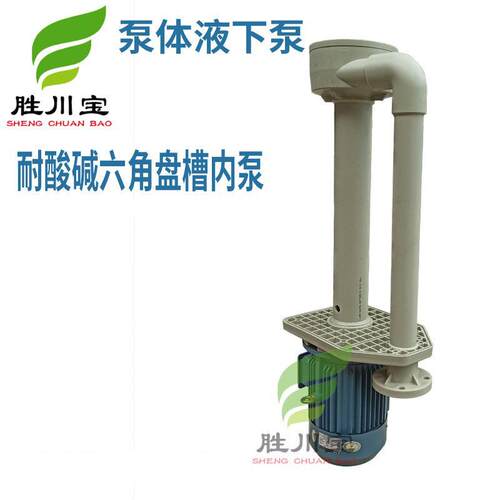 5.5KW液下泵立式防腐蚀槽内泵pp塑料污水循环工业脱硫泵泵体加长