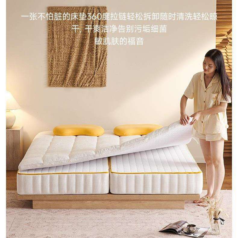 WZ鸳鸯床垫家用一半软一半硬席梦思软硬两用款分体式可折叠床
