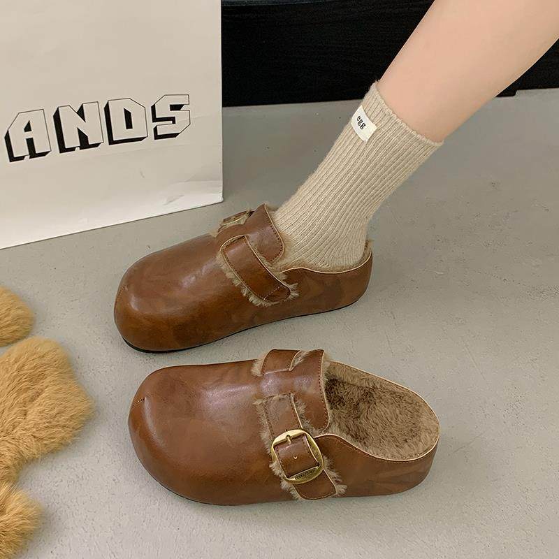 春季厚底内增高勃肯鞋包头半拖拖鞋女外穿2026新款毛毛拖鞋0116z,女鞋,勃肯鞋/软木鞋,淘宝优惠券,粉丝福利购,淘宝优惠卷