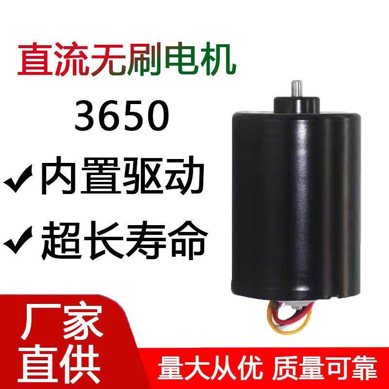 3650无刷马达直流电12V24V内置驱动微型大功率智能家居调速小马达