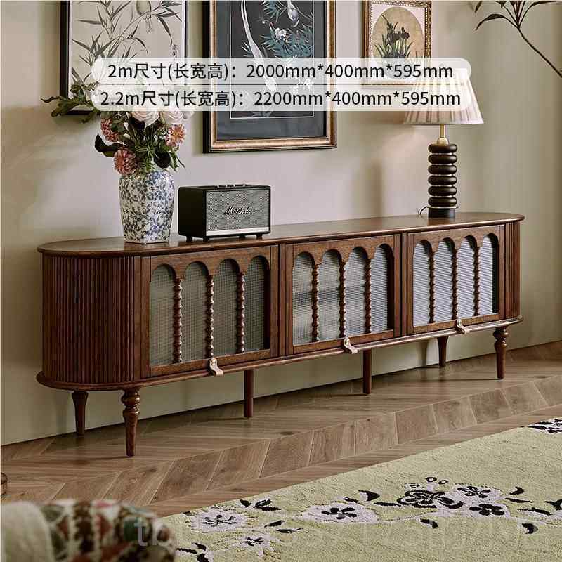 正品巢法趣式中古柜实木电一视客厅复古高级感收纳储物柜体美式置,住宅家具,电视柜,淘宝优惠券,粉丝福利购,淘宝优惠卷
