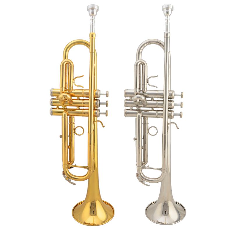 正品爵号士朗小号管乐器初学0演奏成人乐器黄铜 漆金降B小乐器JZT