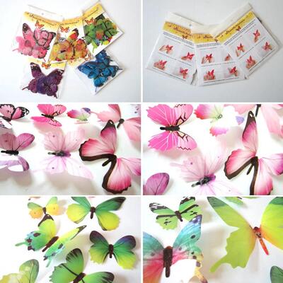 Art Stickers Fridge Decor Magnet 3D Butterfly Wall Sticker