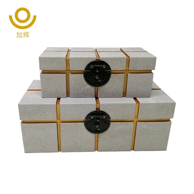 样板房轻奢现代家居装饰盒新中式客厅创意首饰盒卧室衣帽间收纳盒