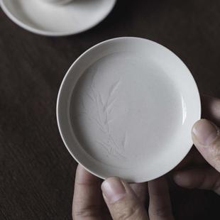 元无杯垫茶托 托杯托 托高级感清吉中式杯垫陶瓷草木灰防烫杯垫茶
